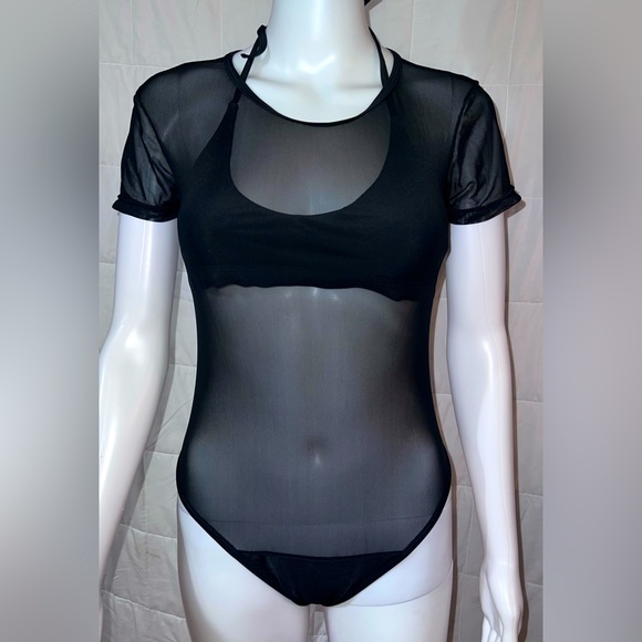 Matte Collection Sheer One-piece Swimsuit - Picture 1 of 2